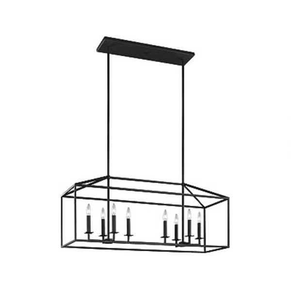Sea Gull Lighting Perryton Eight Light Island Pendant Hanging Modern Light Fixture