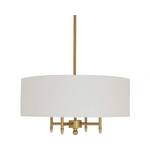 Stone & Bea Contemporary Pendant Chandelier with White Shade