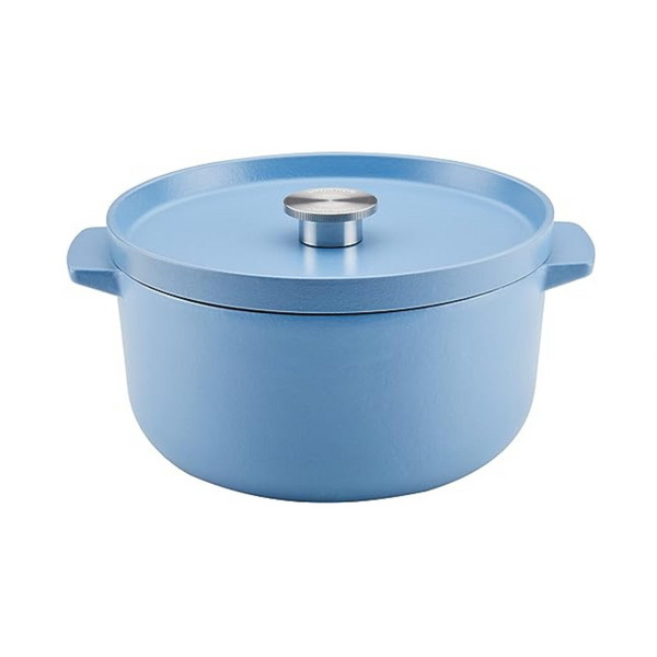 KitchenAid Enameled Cast Iron Dutch Oven/Casserole, 6 Quart, Blue Velvet