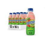 Snapple Kiwi Strawberry Juice Drink, 16 fl oz recycled plastic bottle, Pack of 12
