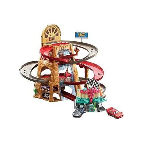 Juego de juguetes y pistas de Disney Cars, juego de carreras de montaña Radiator Springs