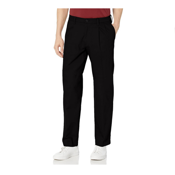 Dockers Pantalones elásticos de algodón Signature Lux de ajuste clásico para hombre