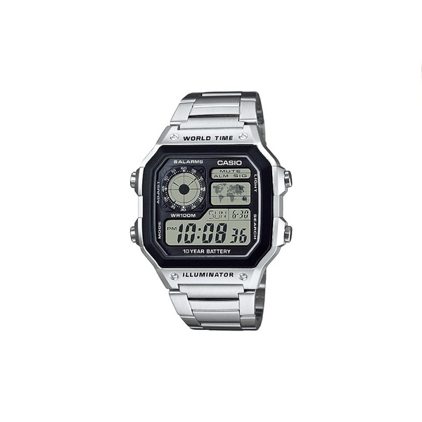 Casio Men's Classic Stainless Steel Japanese-Quartz Digital Watch