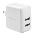 Amazon Basics 24W Two Port USB-A Wall Charger