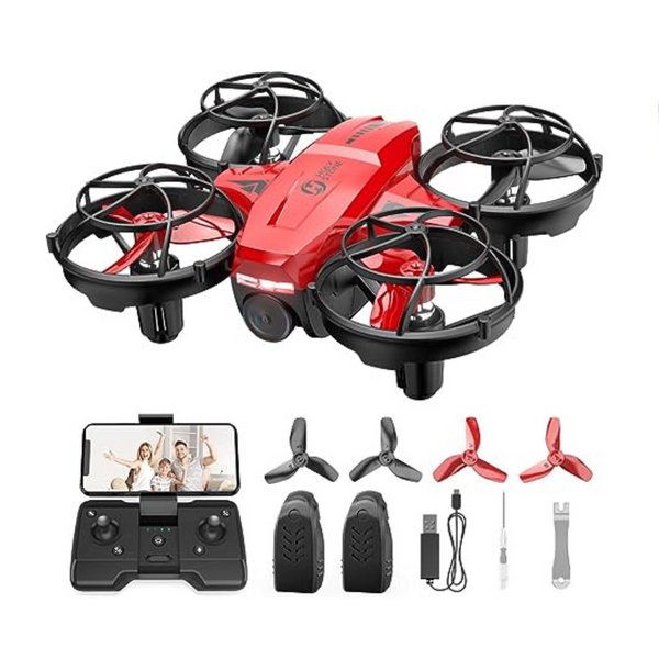 Holy Stone Mini Drone con cámara HD FPV, cuadricóptero RC de bolsillo con 2 baterías