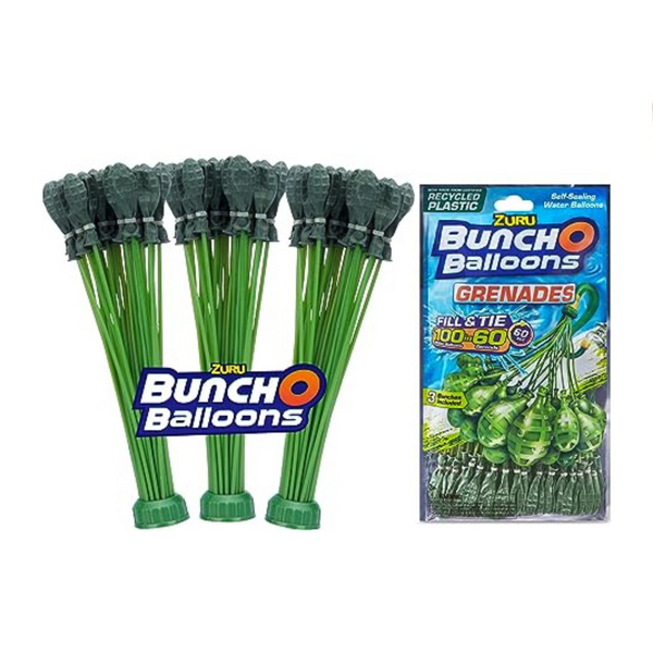 Bunch O Balloons Slingshot Water Balloons (100-Ct) & 100-Ct Grenade Self-Sealing Water Balloons