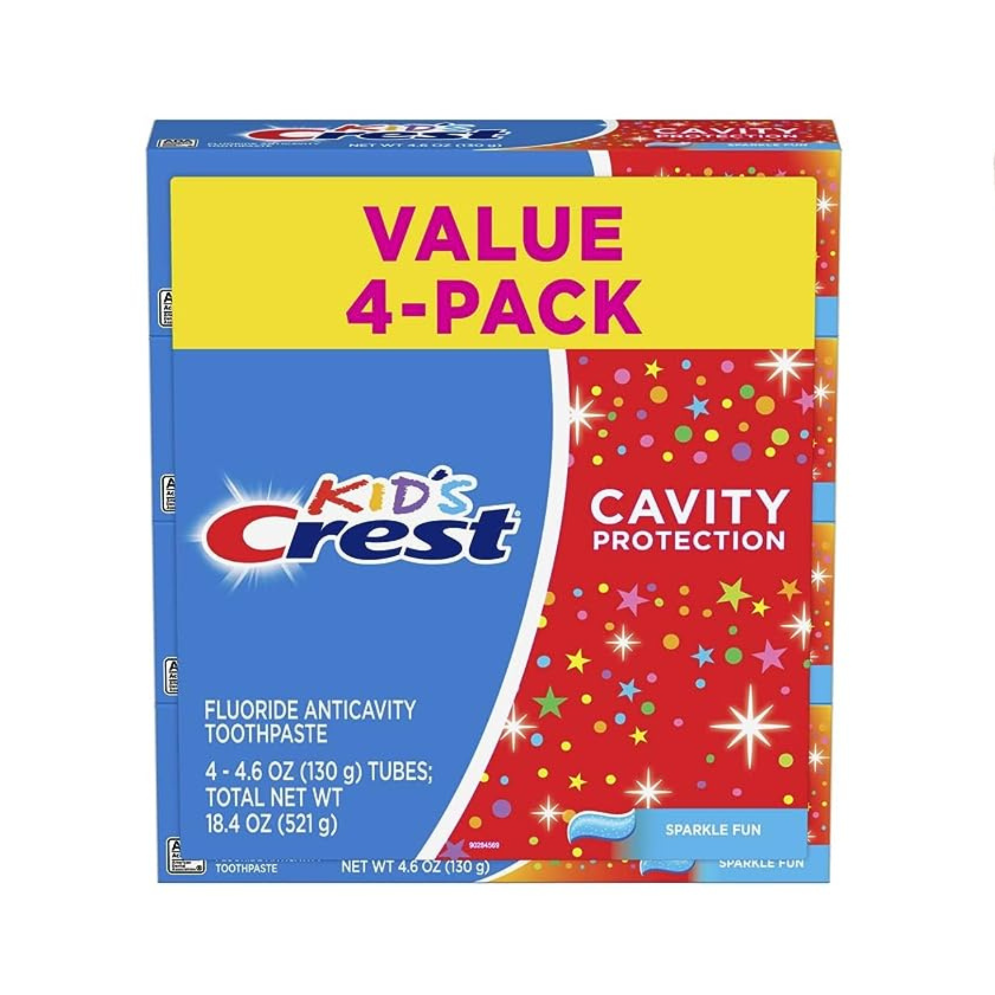 Crest Kids Cavity Protection Toothpaste, Sparkle Fun Flavor (4.6 oz, 4 ...