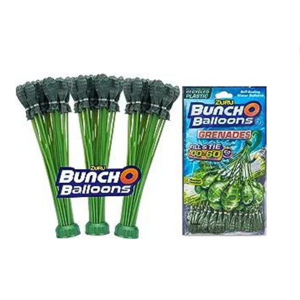 Zuru Bunch O Balloons 100 globos de agua autosellantes de llenado rápido de granadas