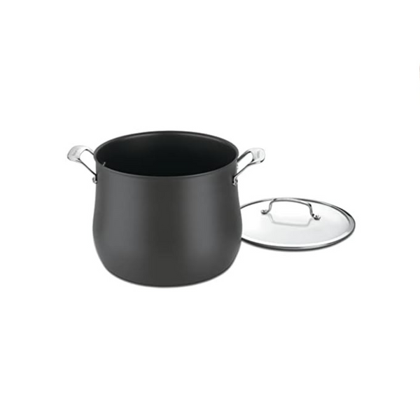 Olla Cuisinart de 12 cuartos, acero inoxidable de contorno anodizado duro con tapa