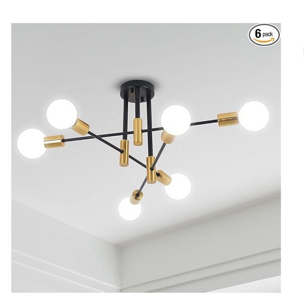 Modern Sputnik Chandelier 6 Light
