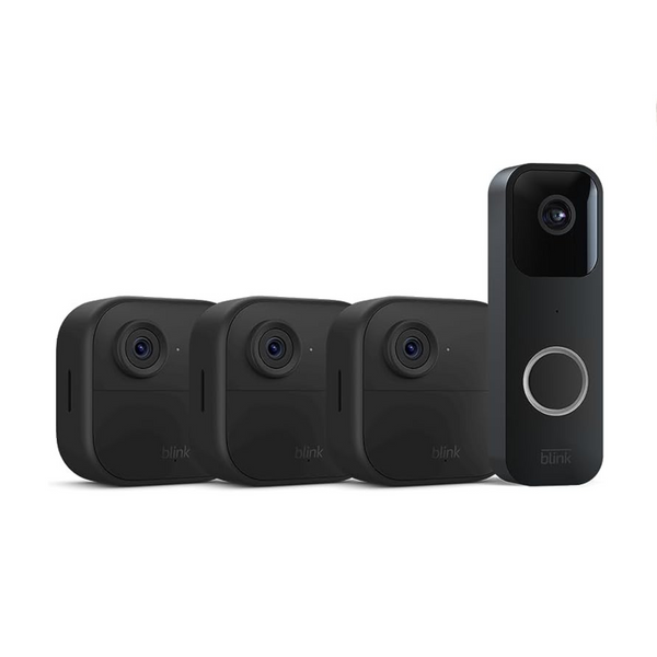 Blink Video Doorbell + 3 Outdoor smart security cameras (4th Gen)