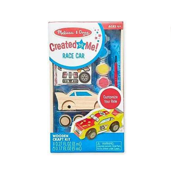 Melissa y Doug ¡Creados por mí! Kit de artesanía de madera para coches de carreras