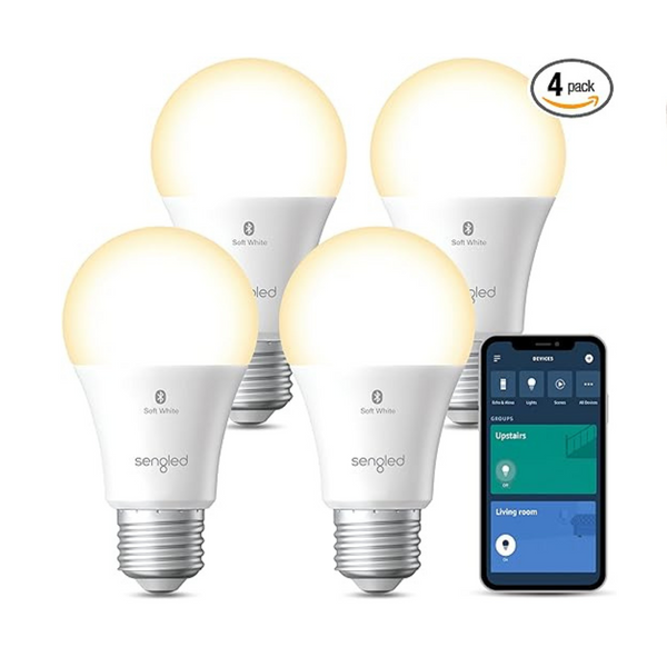 Paquete de 4 bombillas inteligentes Sengled Alexa equivalente a 75 W