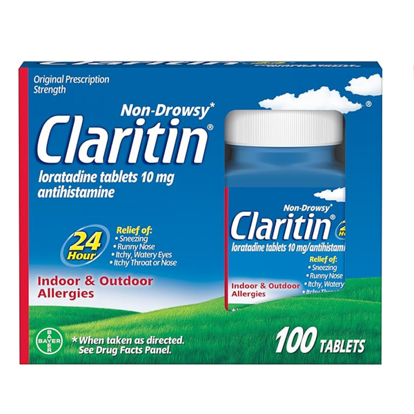 Claritin 24 Hour Allergy Medicine, Loratadine Antihistamine Tablets (100 Count)