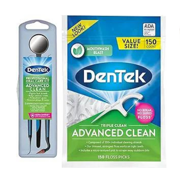 DenTek Professional Oral Care Kit Set And 150 DenTek Floss Picks