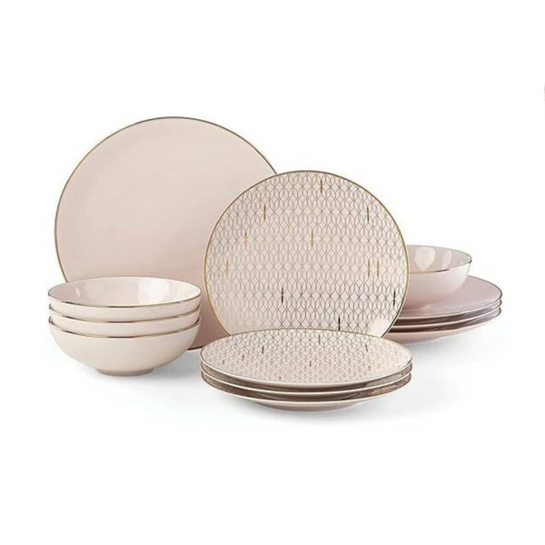 Lenox Blush Trianna 12-Piece Dinnerware Set