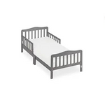 Dream On Me Classic Design Toddler Bed in Steel Grey