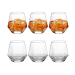 6 Pack of Clear Glass Cups