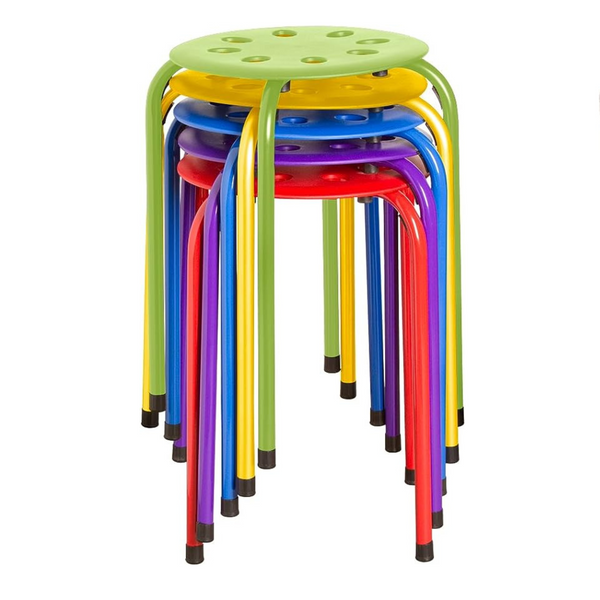Norwood Pack of 5 Assorted Color Stacking Stools