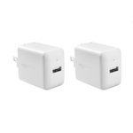 2 Packs of Amazon Basics 12W USB-A Wall Charger