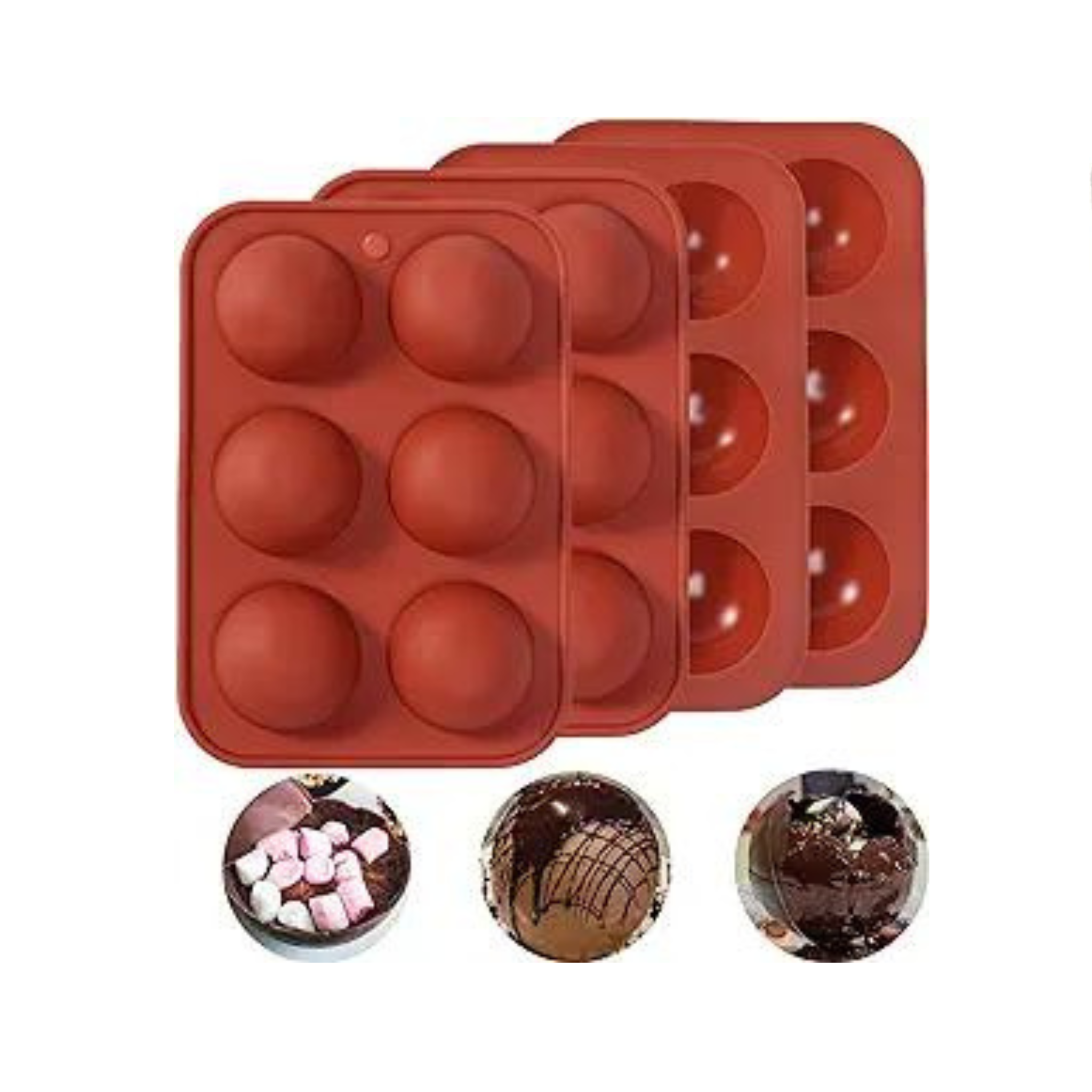 4 Packs Chocolate Molds Silicone