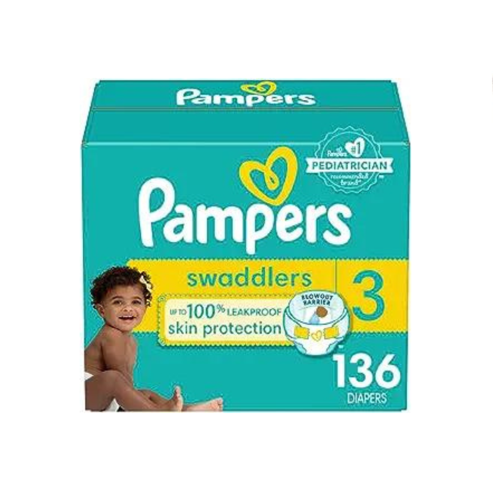 Pampers Swaddlers Diapers Size 3, 136 count – Disposable Diapers