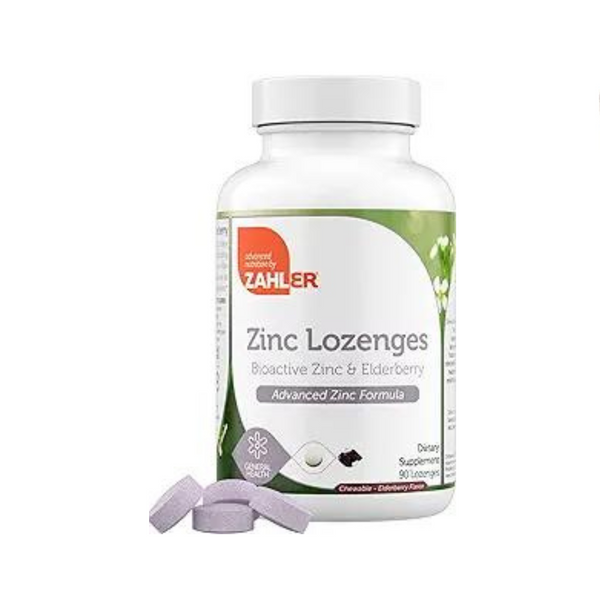 Zahler Elderberry Zinc Lozenges, Chewable Zinc & Sambucus Elderberry Lozenges for Immune Support (90 Count)