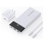 PowerAdd Pro 10000mAh Portable Charger with USB C Wall Charger & Cable