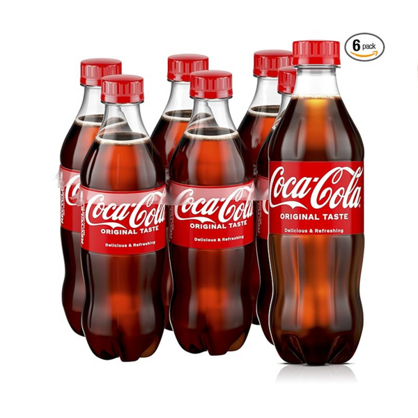 Paquete de 6 botellas de Coca-Cola o Sprite de 16,9 oz