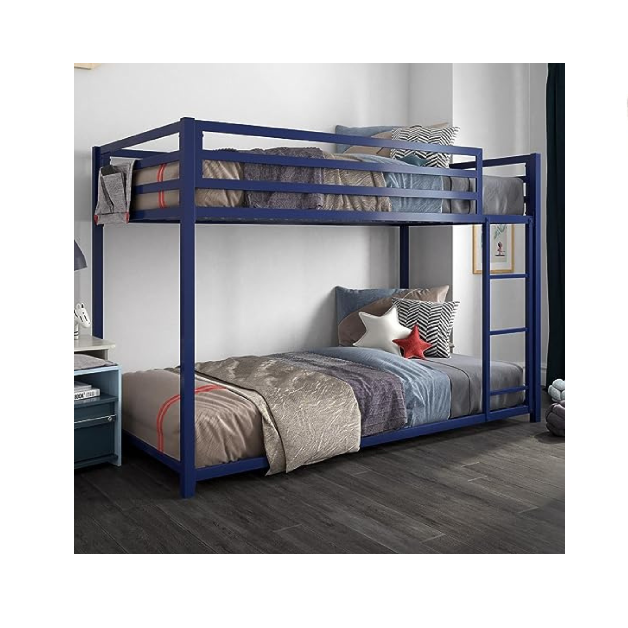 DHP Miles Twin Over Twin Metal Bunk Bed [2 Colors] PzDeals