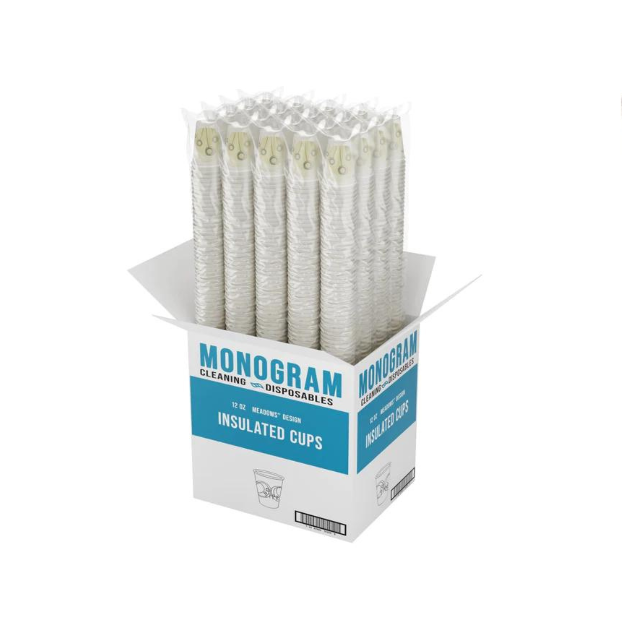 12 Oz Monogram Insulated Hot Cups | 1000 Count