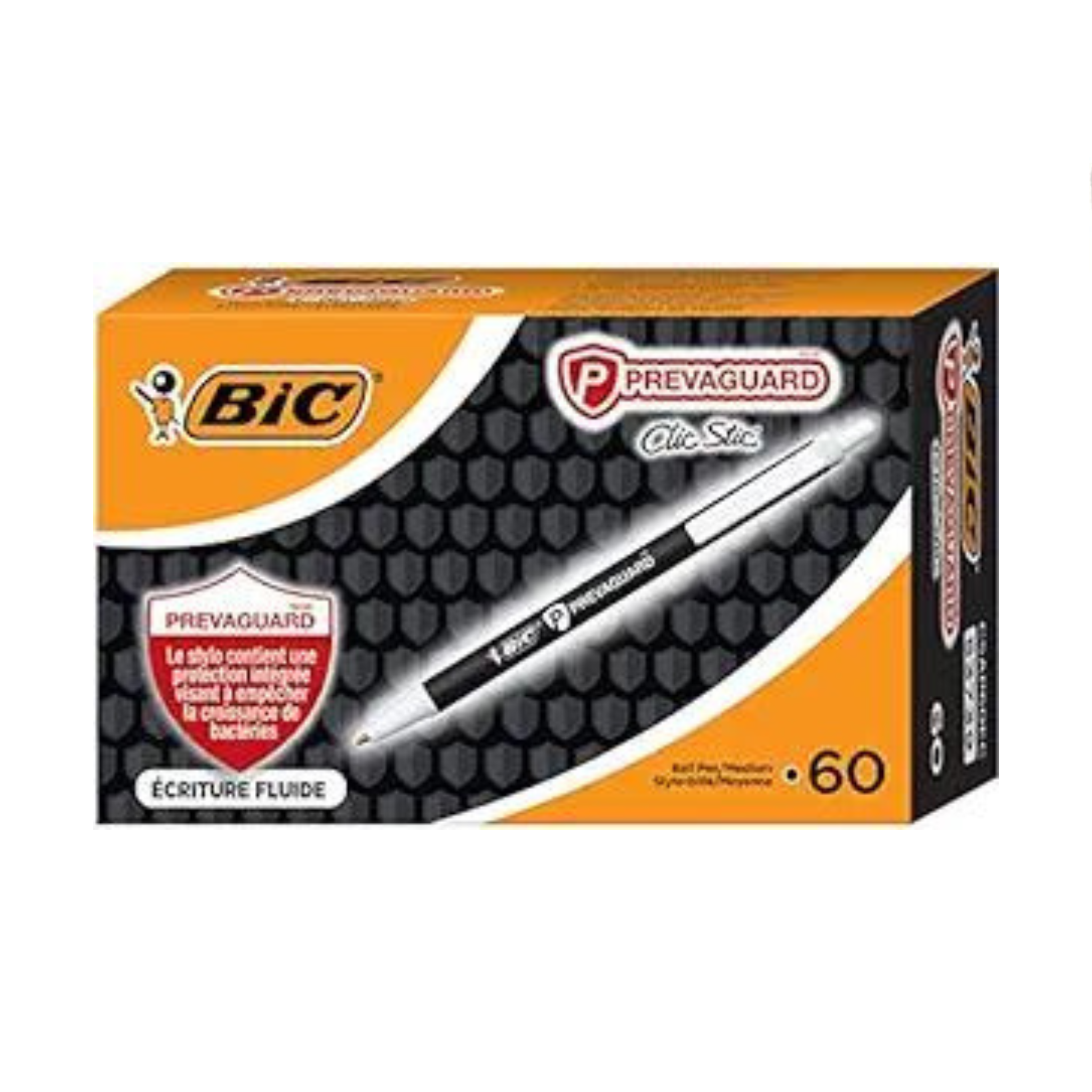 60-Ct BIC PrevaGuard Clic Stic Ballpoint Pens