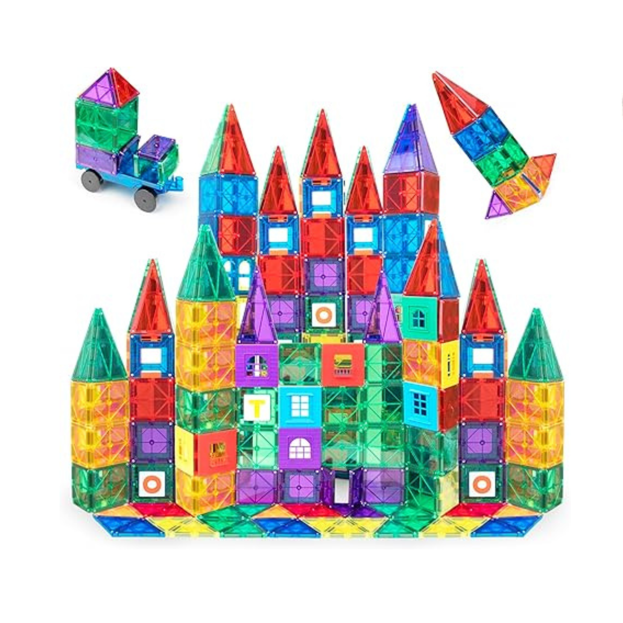 Playmags 150 Piece Magnet Building Tiles Set