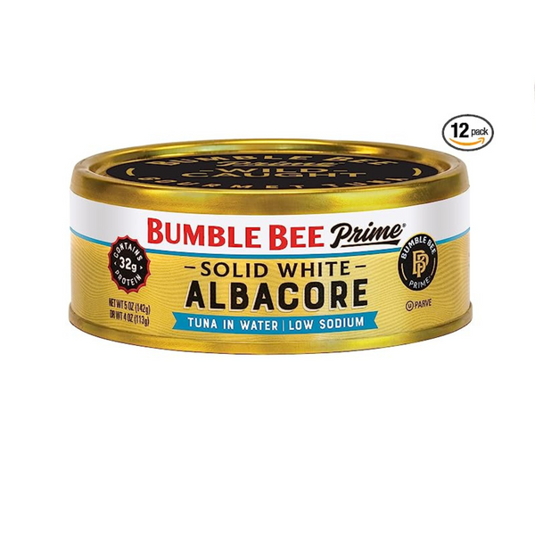 Pack of 12 Bumble Bee Prime Solid White Albacore Tuna with 31g of Protein