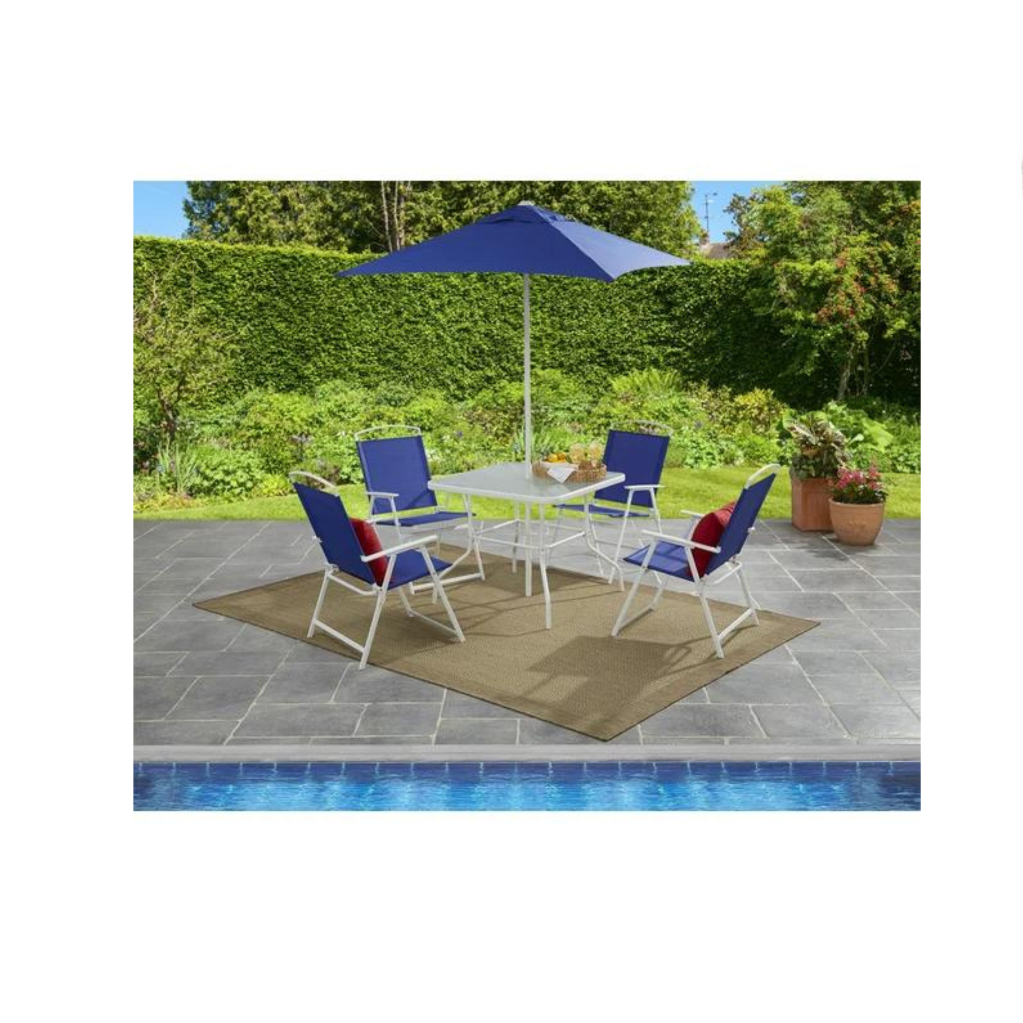 Mainstays Albany Lane 6 Piece Outdoor Patio Dining Set (4 Colors)