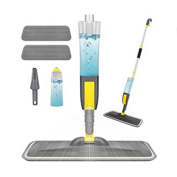 Spray Mop with Refillable Bottle and 2 Replacement Pads PzDeals
