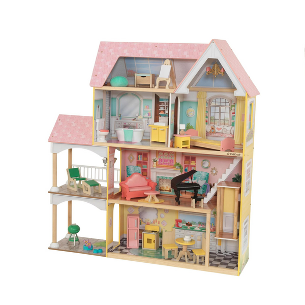 KidKraft Lola Mansion Wooden Dollhouse with 30 Accessories