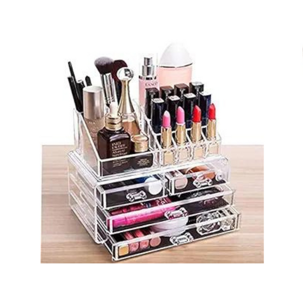 Acrylic Clear Makeup Organizer With 4 Drawers