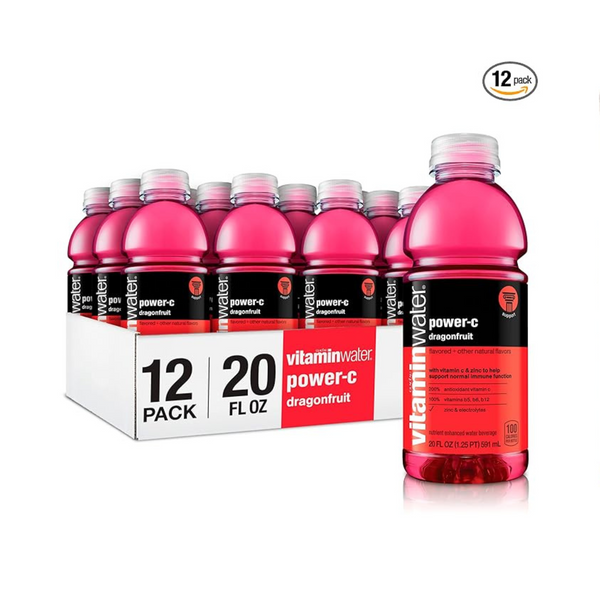 Paquete de 12 botellas de agua de vitamina Dragonfruit de 20 oz