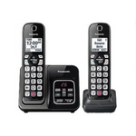Panasonic Cordless Phone with Answering Machine, Expandable System with 2 Handsets