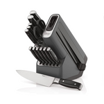 Sistema de cuchillos premium Ninja Foodi NeverDull de 14 piezas y juego de cuchillos Calphalon de 15 piezas con bloque autoafilable