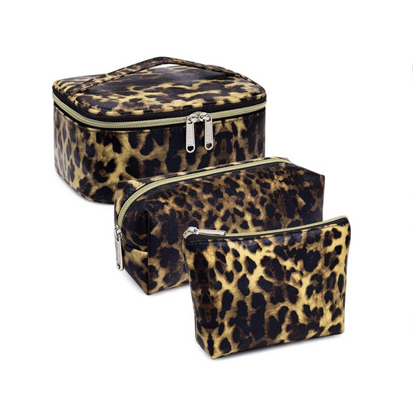 3 Pieces Makeup Bag Toiletry Bag Portable Cosmetic Pouch Travel Organizer