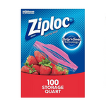 Ziploc Quart Food Storage Bags, Grip ‘n Seal Technology (100 Count)