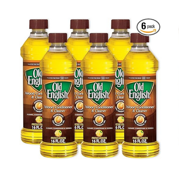 Paquete de 6 abrillantadores para muebles con aceite de limón inglés antiguo