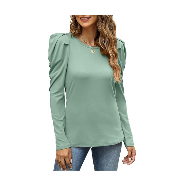 Neweek Womens Long Sleeve Puff Sleeve Fall Top (8 Colors)