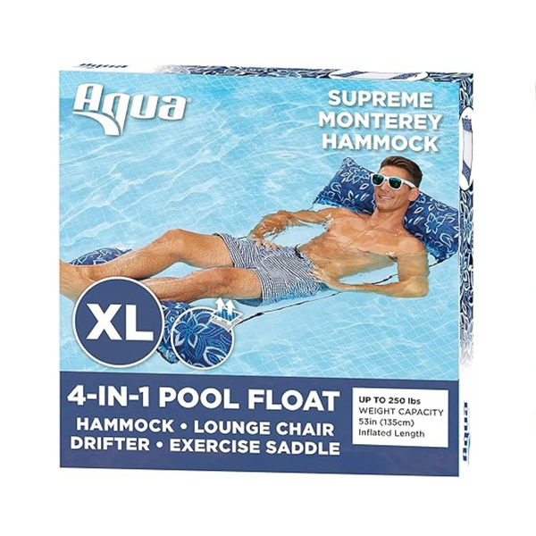 Aqua 4-in-1 Monterey Supreme XL Pool Float & Water Hammock