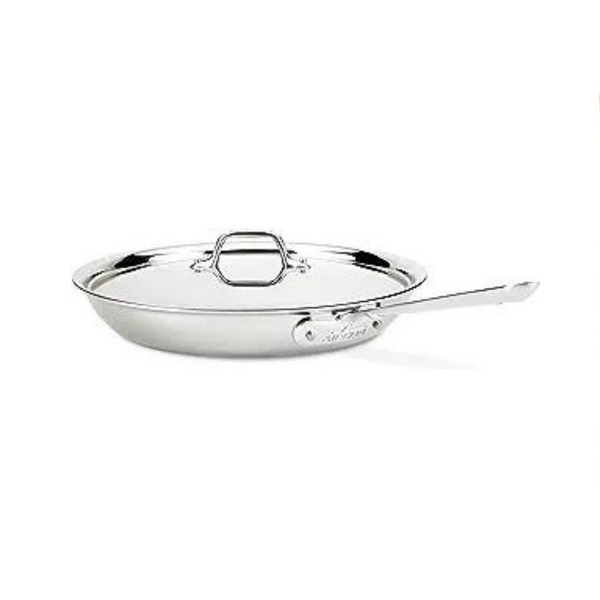 All-Clad D3 3-Ply Stainless Steel Fry Pan 12 Inch Induction Oven Broiler Safe 500F