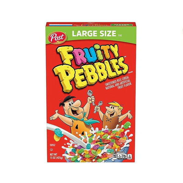 Large Size Box of Post Fruity Pebbles Cereal