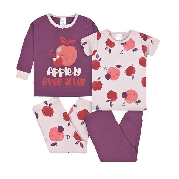 Gerber Baby Girls’ Toddler Snug Fit 4-Piece Pajama Set
