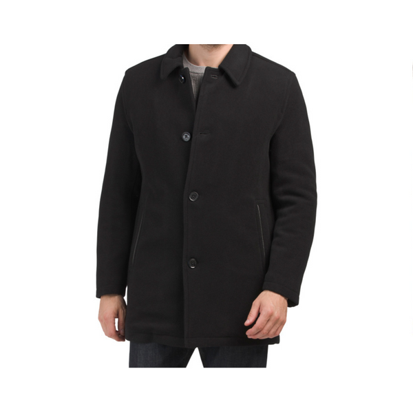 Cole Haan Wool Blend Classic Fit Plush Car Coat